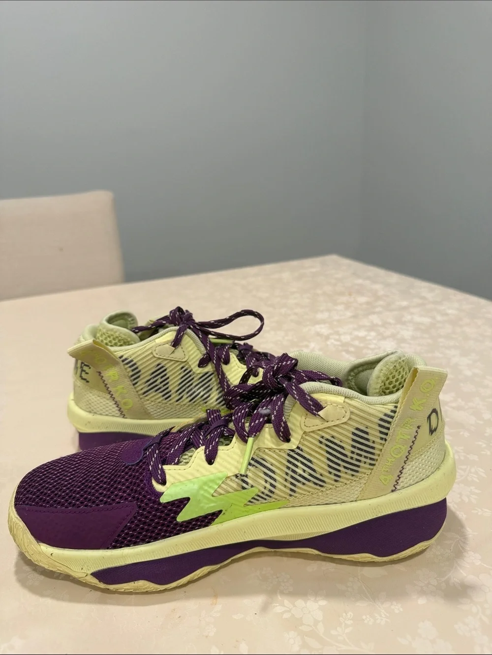 adidas Purple and Lime Sneakers for Men